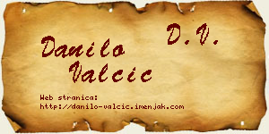 Danilo Valčić vizit kartica